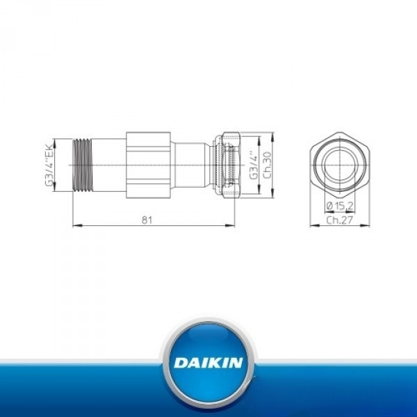 Daikin Szelep toldó (EKDIST) Altherma hőszivattyús hőleadóhoz