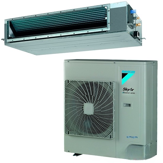 Daikin SkyAir Advance (FDA125A/RZASG125MV1) távirányító nélkül 12,1 – 13,5 kW-os oldalfali inverteres klíma + kültéri egység