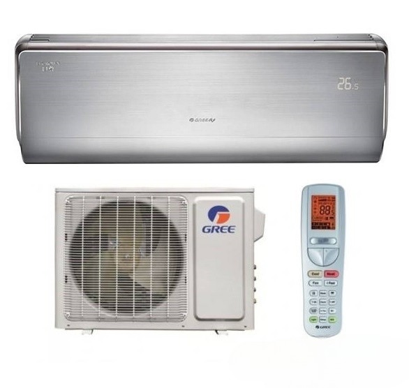 Gree U-Crown Silver (GWH09UB-K6DNA4A) 2,3 – 2,8 kW-os oldalfali inverteres klíma + kültéri egység + távirányító