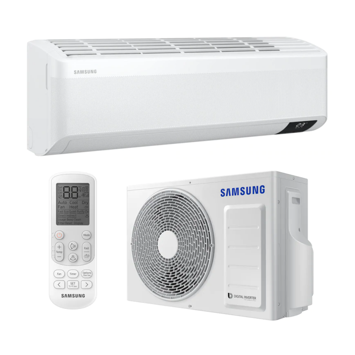 Samsung WindFree Avant (AR09TXEAAWKN/XEU) 2,3 – 2,8 kW-os oldalfali inverteres klíma + kültéri egység + távirányító