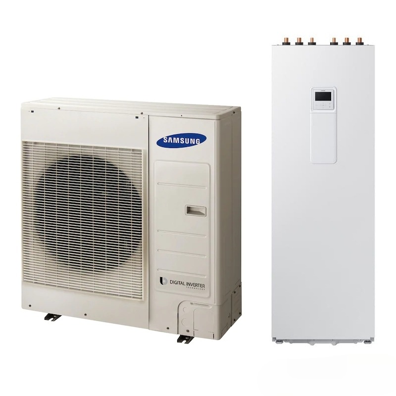 Samsung EHS Split Beépített HMV tartállyal+EHS vezetékes szabályzóval (AE040RXEDEG/EU/AE200RNWSEG/EU) 4,0 – 4,9 kW-os inverteres hőszivattyú split vizes beltéri egység beépített HMW tartállyal 200l