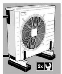 Daikin (EKFT008CA) U tartó kültéri egységhez A kültéri egység felszereléséhez használható tartó 25 cm magasság