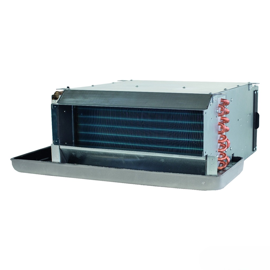 Daikin 4 csöves alacsony nyomású légcsatornázható Fan-Coil (FWE02CFV) Burkolat nélküli, 4 csonkos szeleőkészlettel és 230 V-os szelepmozgató motorral