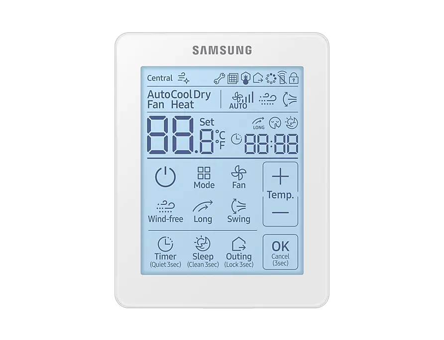 Samsung (MWR-SH11N) NASA Egyszerűsített érintőképernyős távvezérlő