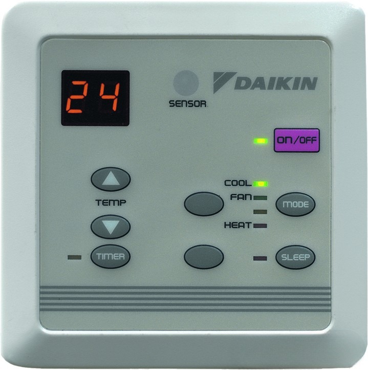 Daikin (SRC-HPA) egyszerűsített vezetékes szabályzó Hűtésre és fűtésre