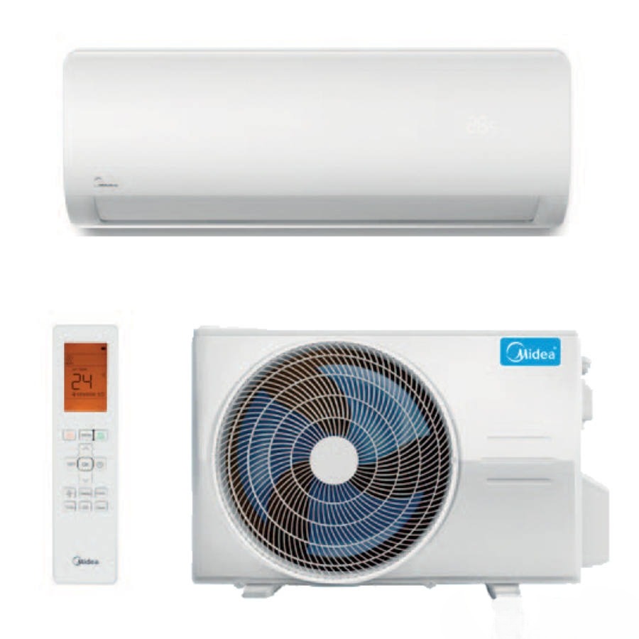 Midea Xtreme Save (MSAGBU-12HRFNX/MOX102-12HFN8) + csepptálca fűtéssel és karter fűtéssel 2,9 – 3,9 kW-os oldalfali inverteres klíma + kültéri egység + távirányító